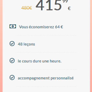 Pack d'or - 12 € / h